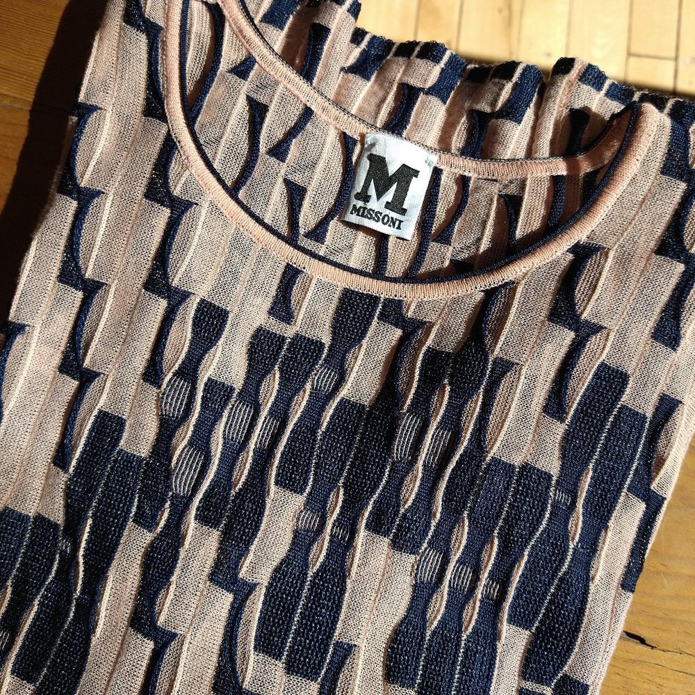 Missoni iconic geometric short sleeve knit t-shirt woman